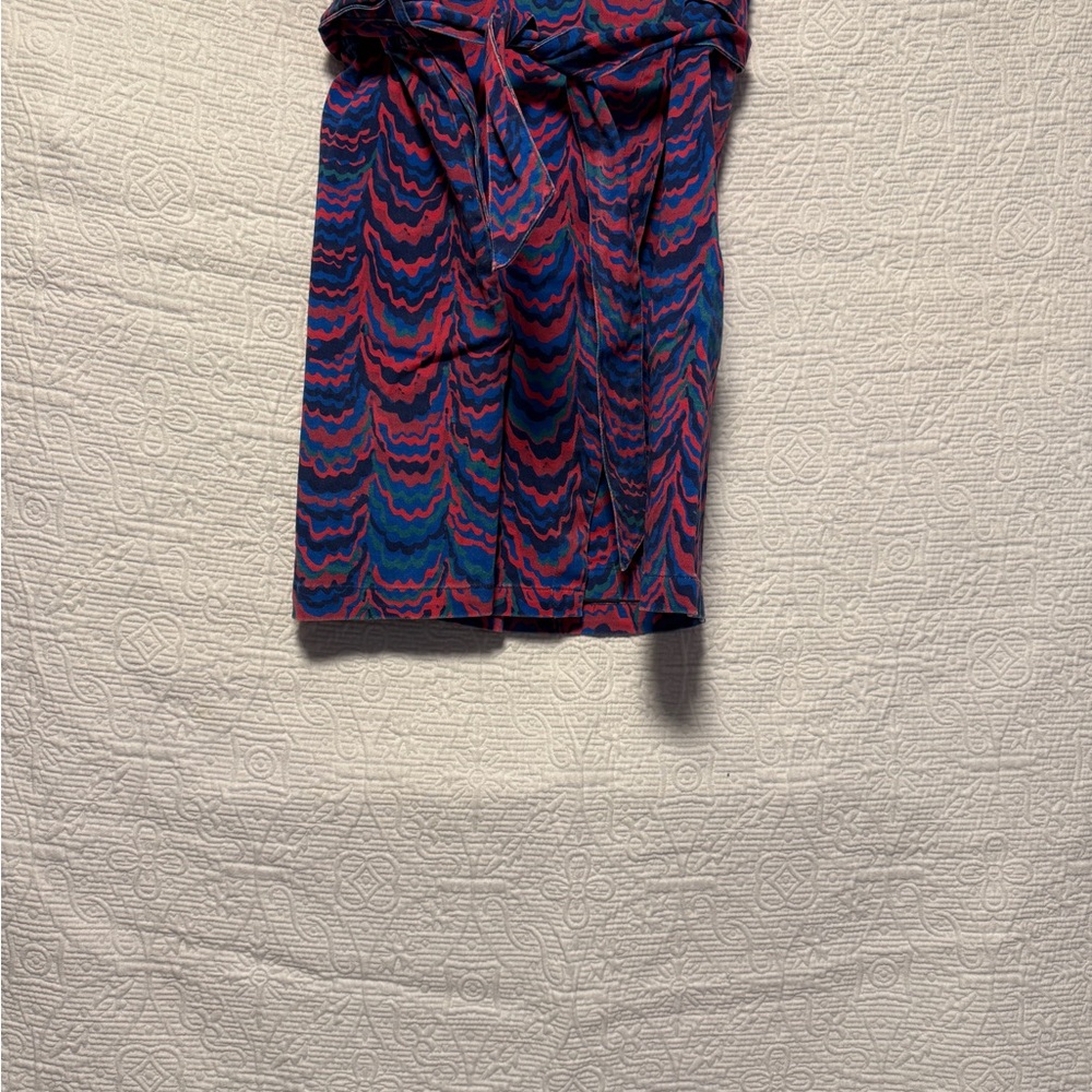 Anthropologie Blue and Pink Mini Skirt